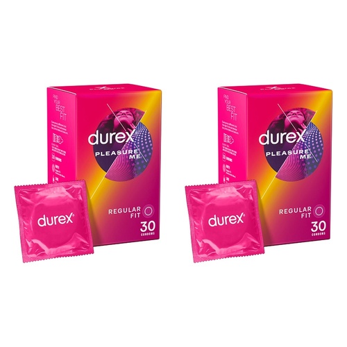Durex Pleasure Me Condoms 30 Pack Bundle of 2