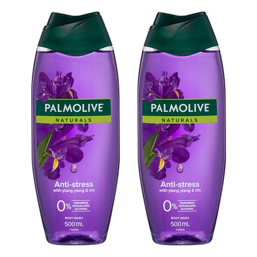 Palmolive Naturals Anti-Stress Body Wash Ylang Ylang & Iris 500mL Pack of 2