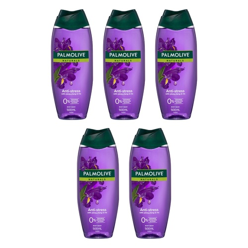 Palmolive Naturals Anti-Stress Body Wash Ylang Ylang & Iris 500mL Pack of 5
