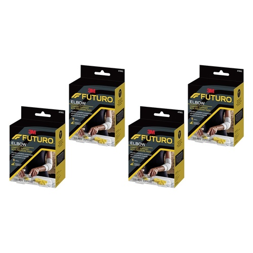 Futuro Comfort Elbow Support with Pressure Pads Small Pack of 4
