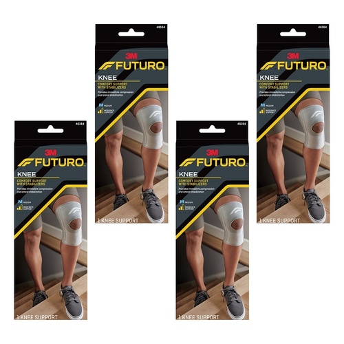 Futuro Comfort Knee Support with Stabilisers Medium Pack of 4