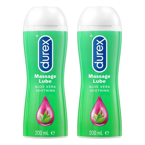 Durex Play Massage 2 in 1 Gel Intimate Lubricant 200mL Pack of 2