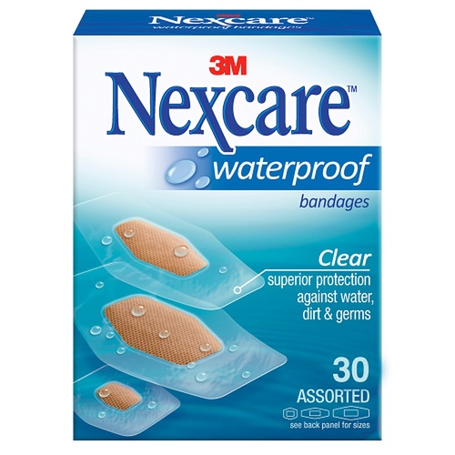 Nexcare Waterproof Strips Assorted 30 Pack