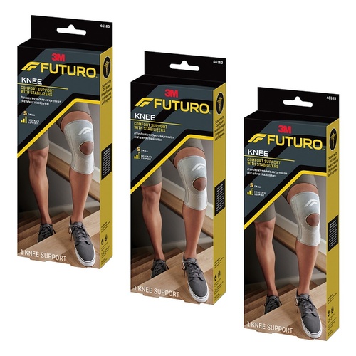Futuro Comfort Knee Support with Stabilisers Small Pack of 3