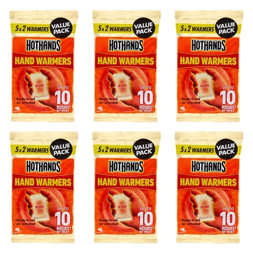 Hot Hands Hand Warmers 5 Pairs x 6 Bundle of 6