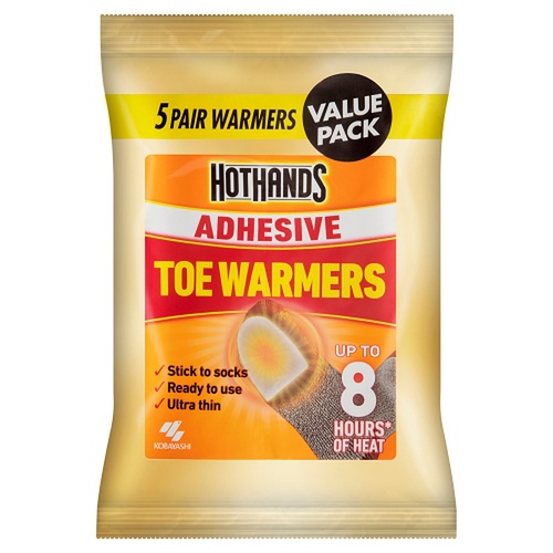 Hot Hands Adhesive Toe Warmers 5 Pairs x 4