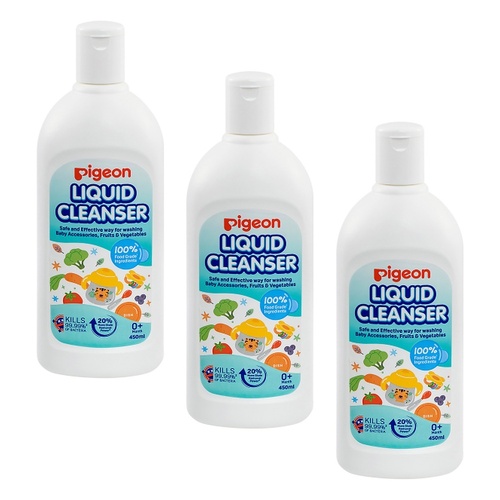 Pigeon Bottle & Nipple Liquid Cleanser 450mL Pack of 3