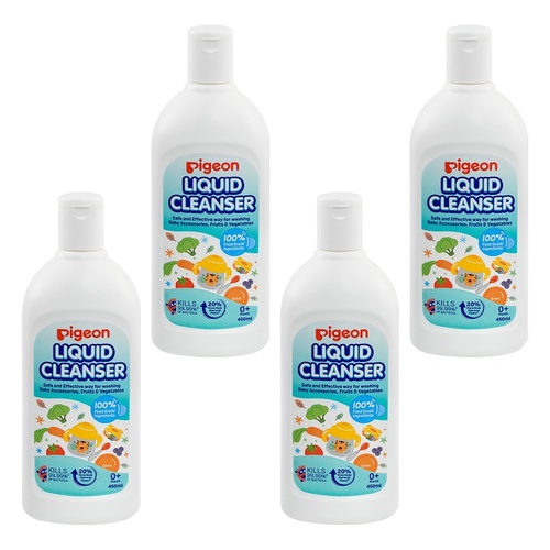 Pigeon Bottle & Nipple Liquid Cleanser 450mL Pack of 4
