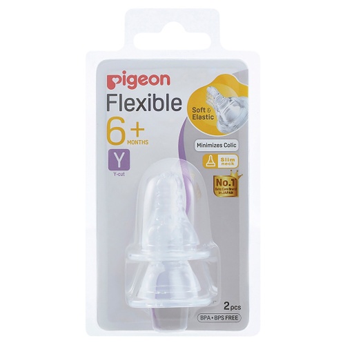 Pigeon Teat Slim Neck Y-Cut 2 Pack