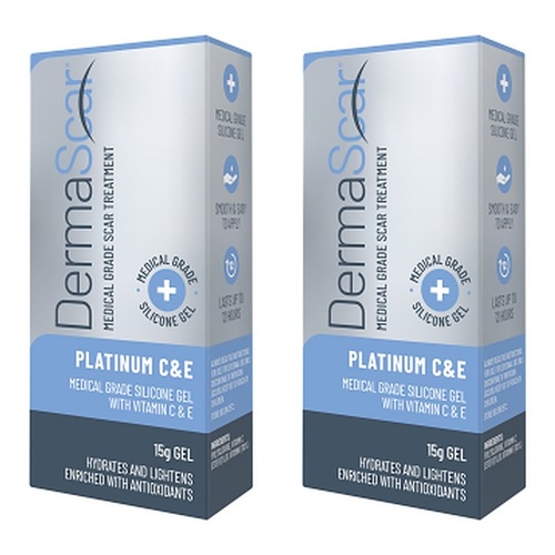 DermaScar Platinum C & E 1% Vit C 10% Vit E 15g Pack of 2