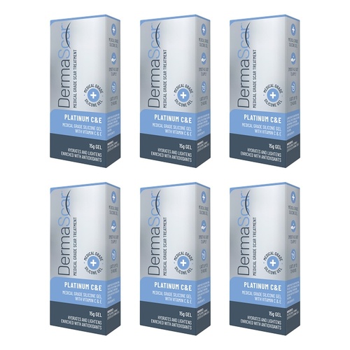 DermaScar Platinum C & E 1% Vit C 10% Vit E 15g Pack of 6