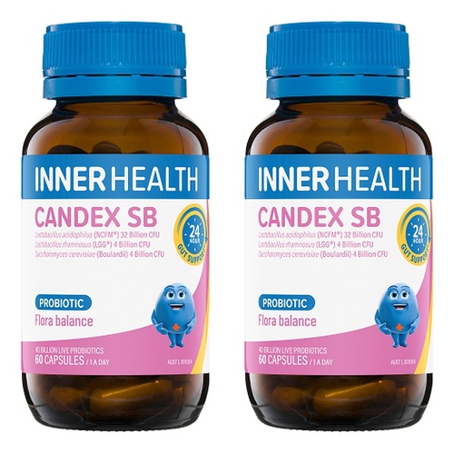 Inner Health Candex SB Probiotic 60 Capsules Pack of 2