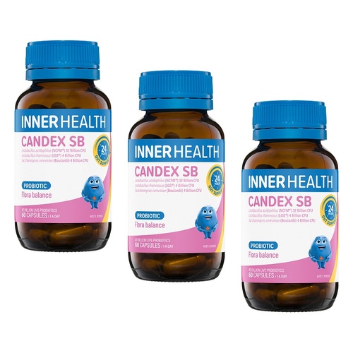 Inner Health Candex SB Probiotic 60 Capsules Pack of 3