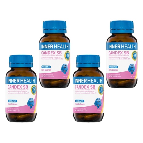 Inner Health Candex SB Probiotic 60 Capsules Pack of 4
