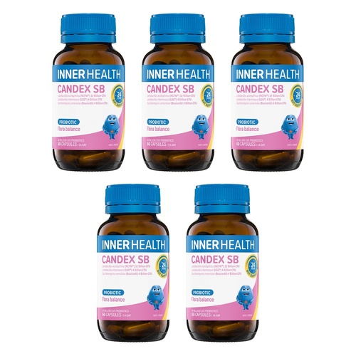 Inner Health Candex SB Probiotic 60 Capsules Pack of 5