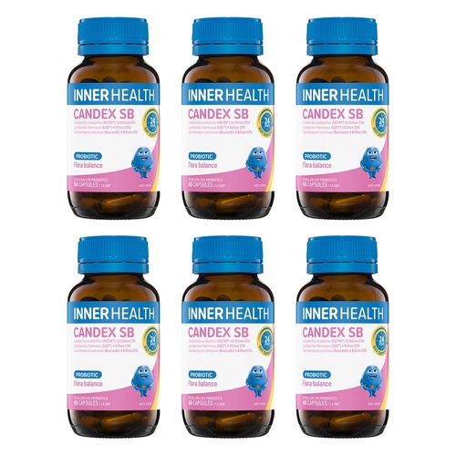 Inner Health Candex SB Probiotic 60 Capsules Pack of 6