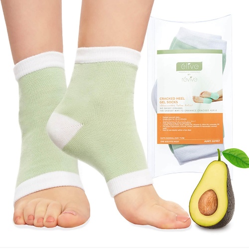 Elive Cracked Heel Gel Socks x 6