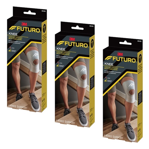 Futuro Comfort Knee Support with Stabilisers Large Pack of 3