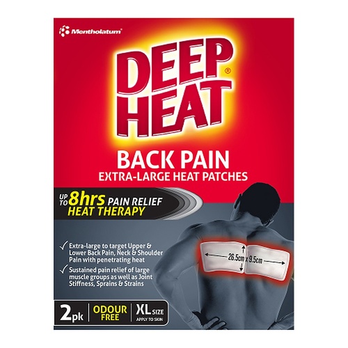 Deep Heat Back Pain Extra Large Heat Patches 2 Pack