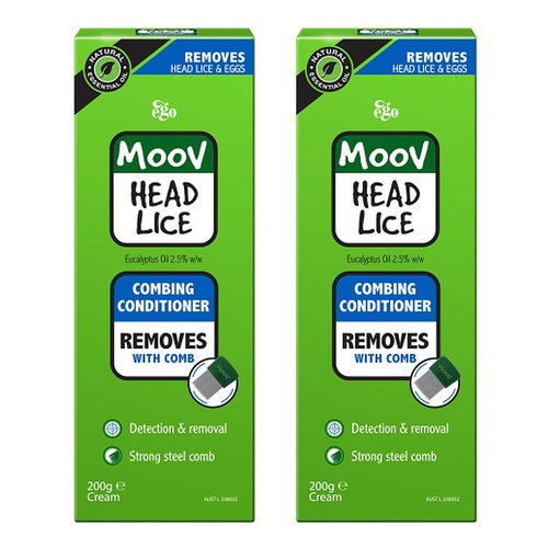 Ego Moov Head Lice Combing Conditioner 200mL Pack of 2