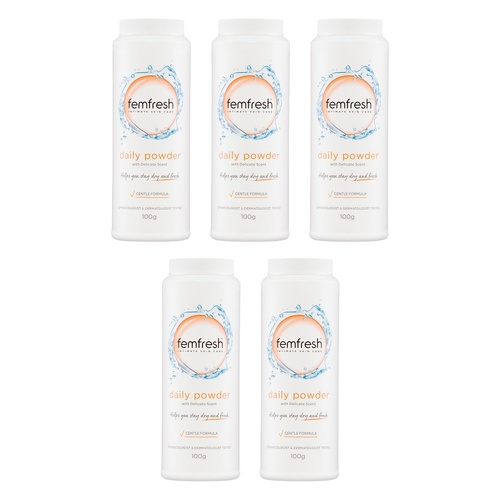 Femfresh Daily Intimate Powder 100g Pack of 5