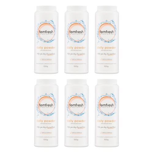 Femfresh Daily Intimate Powder 100g Pack of 6