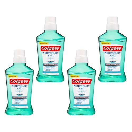 Colgate NeutraFluor 220 Daily Fluoride Mouth Rinse Mint 473mL Pack of 4