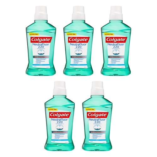 Colgate NeutraFluor 220 Daily Fluoride Mouth Rinse Mint 473mL Pack of 5