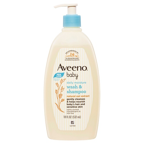 Aveeno Baby Daily Moisture Wash & Shampoo 532mL