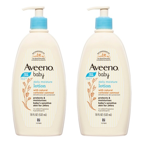 Aveeno Baby Daily Moisture Lotion 532mL Pack of 2