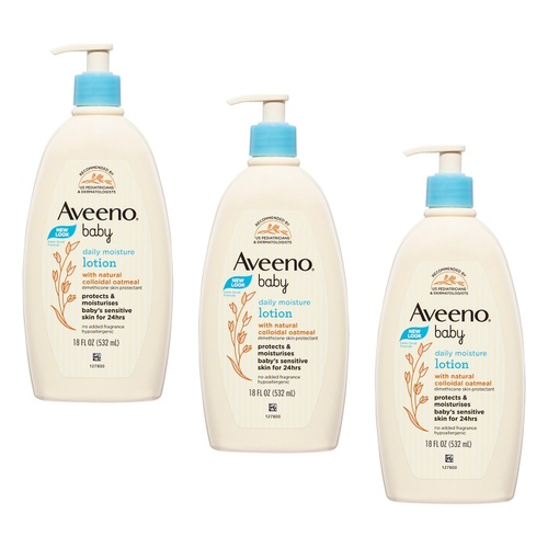 Aveeno Baby Daily Moisture Lotion 532mL Pack of 3