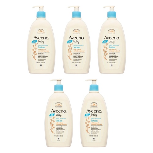 Aveeno Baby Daily Moisture Lotion 532mL Pack of 5