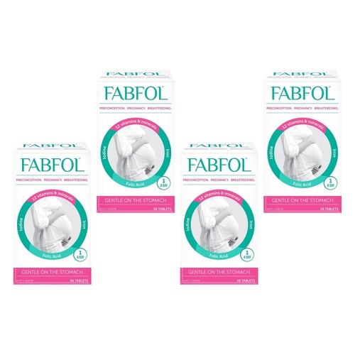 Fabfol Plus Preconception Pregnancy Breastfeeding 56 Tablets Pack of 4