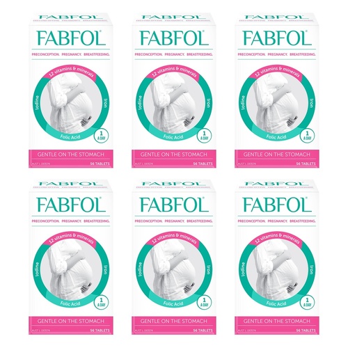 Fabfol Plus Preconception Pregnancy Breastfeeding 56 Tablets Pack of 6