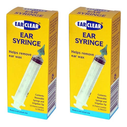 Ear Clear Ear Wax Removal Syringe Pack of 2