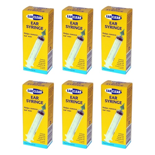 Ear Clear Ear Wax Removal Syringe Pack of 6