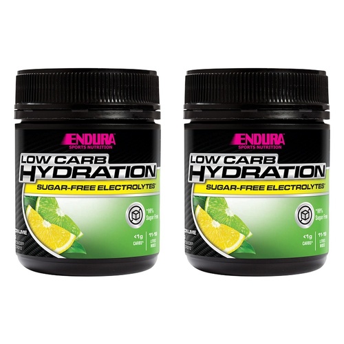 Endura Low Carb Hydration Lemon Lime Powder 128g Pack of 2