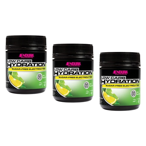 Endura Low Carb Hydration Lemon Lime Powder 128g Pack of 3