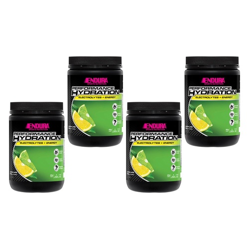 Endura Performance Hydration Electrolytes + Energy Lemon Lime 800g Pack of 4