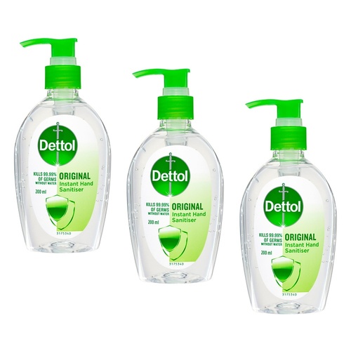Dettol Healthy Touch Liquid Instant Hand Sanitiser 200mL Pack of 3
