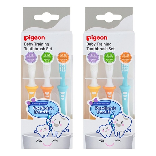 Pigeon Training Toothbrush 3 Piece Set Pack of 2