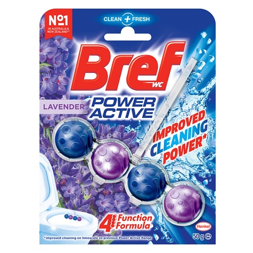 Bref Power Active Lavender Field Rim Block Toilet Cleaner 50g x 6
