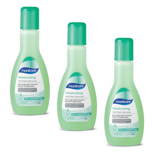 Manicare Nail Polish Remover Super Fast Tea Tree Oil 125mL x 3 Bundle of 3