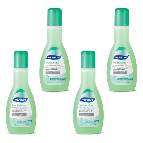 Manicare Nail Polish Remover Super Fast Tea Tree Oil 125mL x 3 Bundle of 4