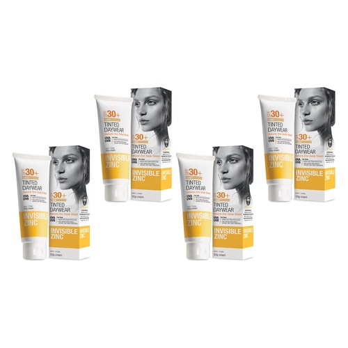 Invisible Zinc Tinted Daywear SPF30+ Light 50g Pack of 4