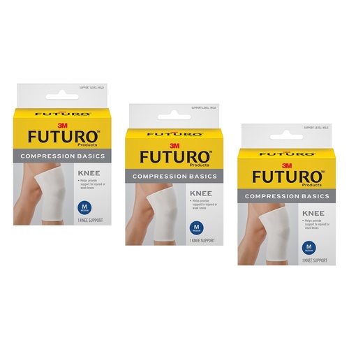 Futuro Compression Basics Knee Support Medium Pack of 3