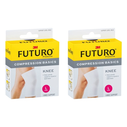 Futuro Compression Basics Knee Support Large Pack of 2