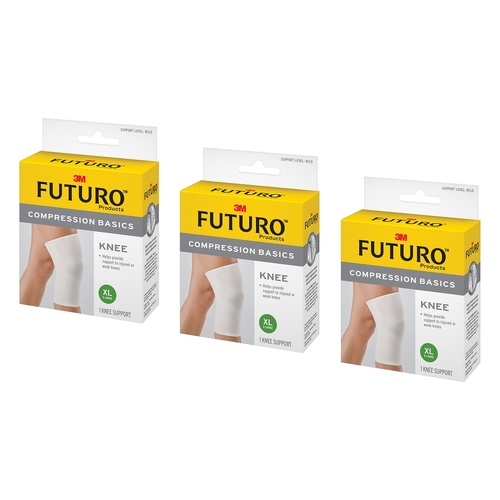 Futuro Compression Basics Knee Support Extra Large Pack of 3