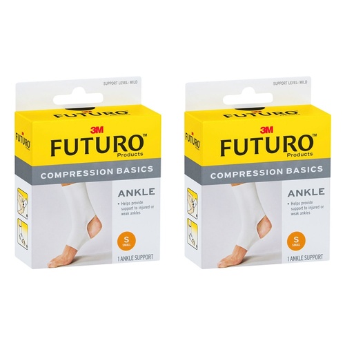 Futuro Compression Basics Ankle Support Small Pack of 2