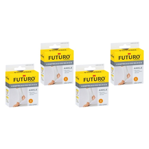 Futuro Compression Basics Ankle Support Small Pack of 4